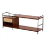 RACK 1 GAVETA 1,30 M X 36 CM COM PALHINHA VIERNES - NOZES/PRETO - Foto 2