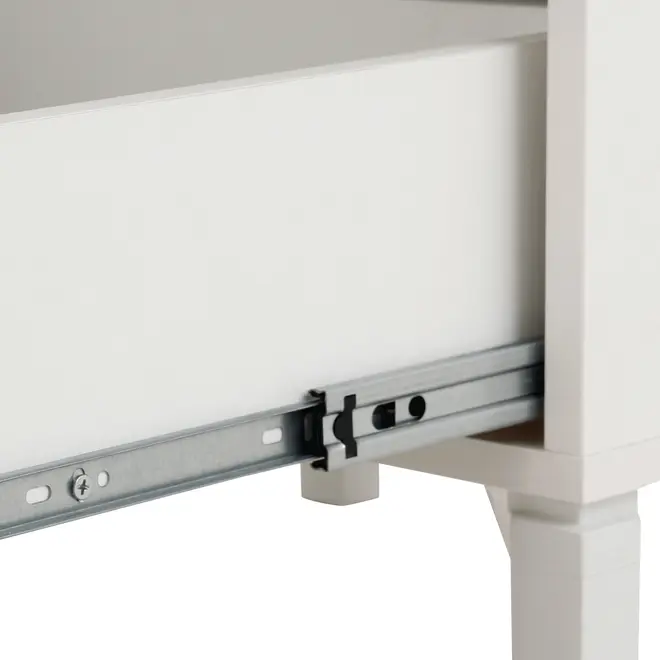 MESA DE CABECEIRA 1 GAVETA SLEEK - BRANCO/GRANILITE - Foto 9