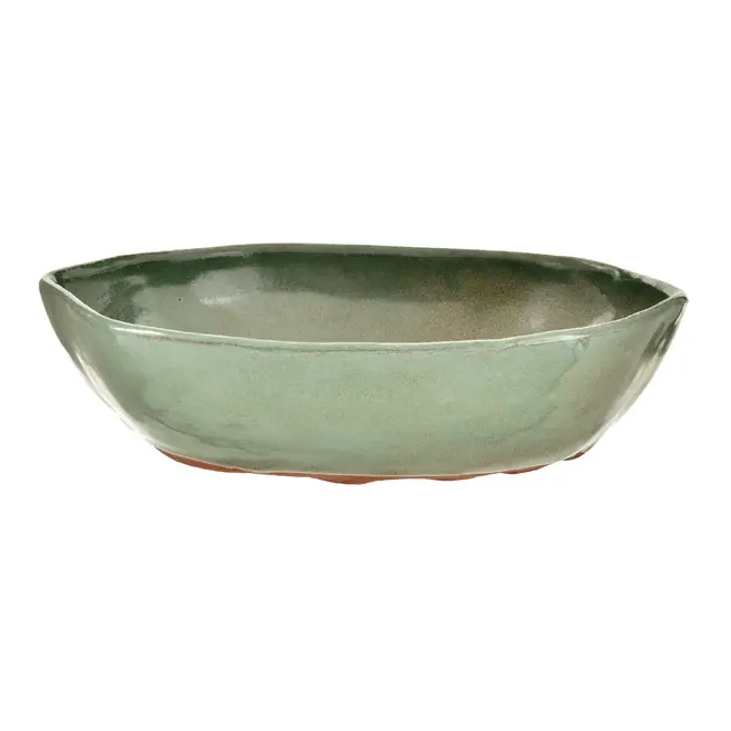 TIGELA OVAL 22 CM X 16 CM FOLHA - VERDE - Foto 2