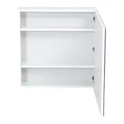 ARMÁRIO DE BANHEIRO COM ESPELHO 1 PORTA 60 CM X 62 CM LINED UP - BRANCO/PRATA - Foto 3