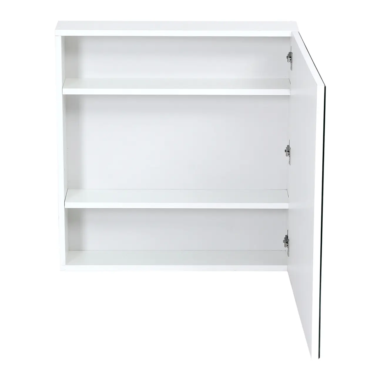 ARMÁRIO DE BANHEIRO COM ESPELHO 1 PORTA 60 CM X 62 CM LINED UP - BRANCO/PRATA - Foto 3