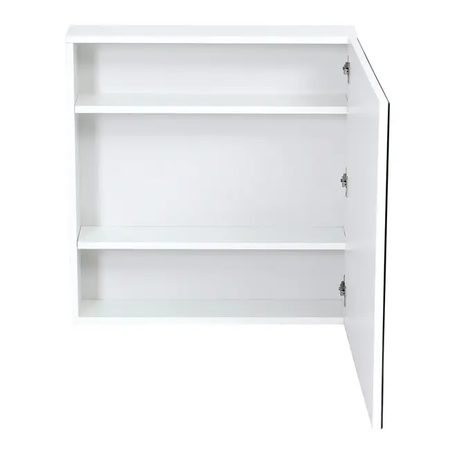 ARMÁRIO DE BANHEIRO COM ESPELHO 1 PORTA 60 CM X 62 CM LINED UP - BRANCO/PRATA - Foto 3