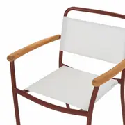 CADEIRA PARA ÁREA EXTERNA COM BRAÇOS ALGARVE - TIJOLO/AREIA - Foto 7