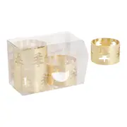 ARGOLA PARA GUARDANAPO CONJUNTO COM 4 PEÇAS NATAL ASTRAL - OURO - Foto 3