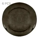 JOGO DE PRATO RASO C/6 PÇS GEO ORGÂNICO