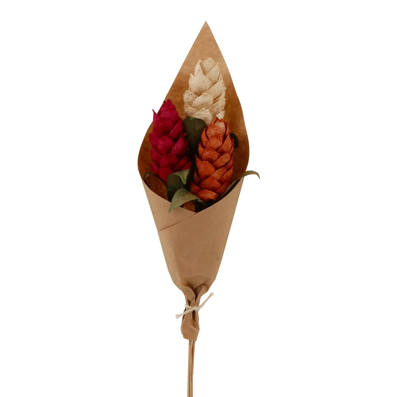 ARRANJO COM 3 FLORES PENDÃO CERRADO - TERRACOTA/FIBRA CLARA - Foto 3