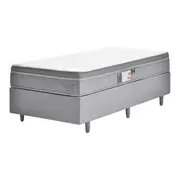 CAMA BOX DE SOLTEIRO 88 CM NEST - CINZA/BRANCO - Foto 1