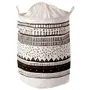 CESTO PARA ROUPA MIREMBA - BRANCO/PRETO - Foto 1