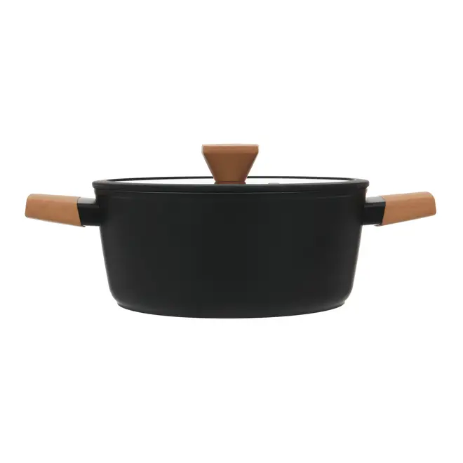 CAÇAROLA INDUÇÃO 24 CM NORMA - TERRACOTA/PRETO - Foto 2