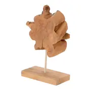 ADORNO MESA 16 CM CAFEZAL - KAFE MADEIRA/BRANCO - Foto 2