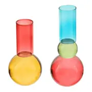 SUPORTE VELA/CASTIÇAL CONJUNTO COM 2 PEÇAS STYLE COLORS - CORES CALEIDOCOLOR - Foto 2