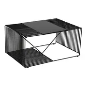 MESA DE CENTRO 83 CM X 57 CM TELMA - PRETO - Foto 4