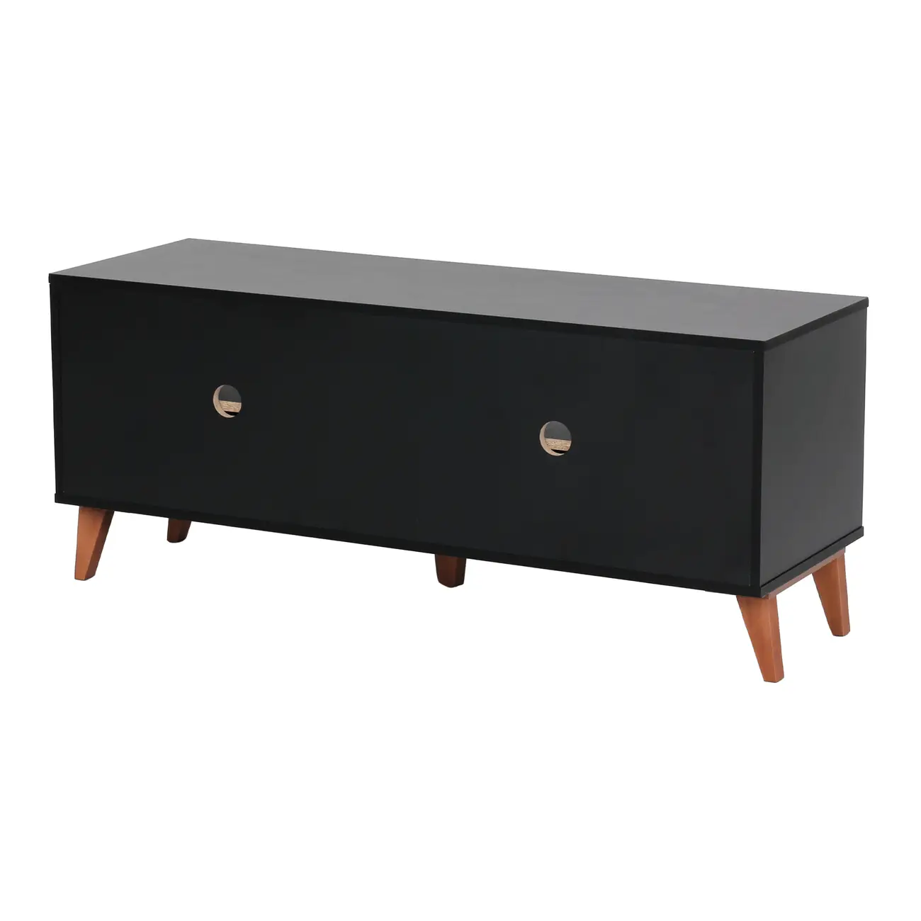 RACK 2 GAVETAS 1,20 M X 40 CM LIN - PRETO/NOZES - Foto 7
