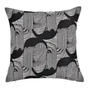 CAPA PARA ALMOFADA 45 CM X 45 CM SINUOUS - PRETO/CREAM - Foto 1