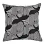 CAPA PARA ALMOFADA 45 CM X 45 CM SINUOUS - PRETO/CREAM - Foto 1