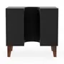 GABINETE DE BANHEIRO COLUNA 1 PORTA/3 GAVETAS LIVA - PRETO/NOZES - Foto 4