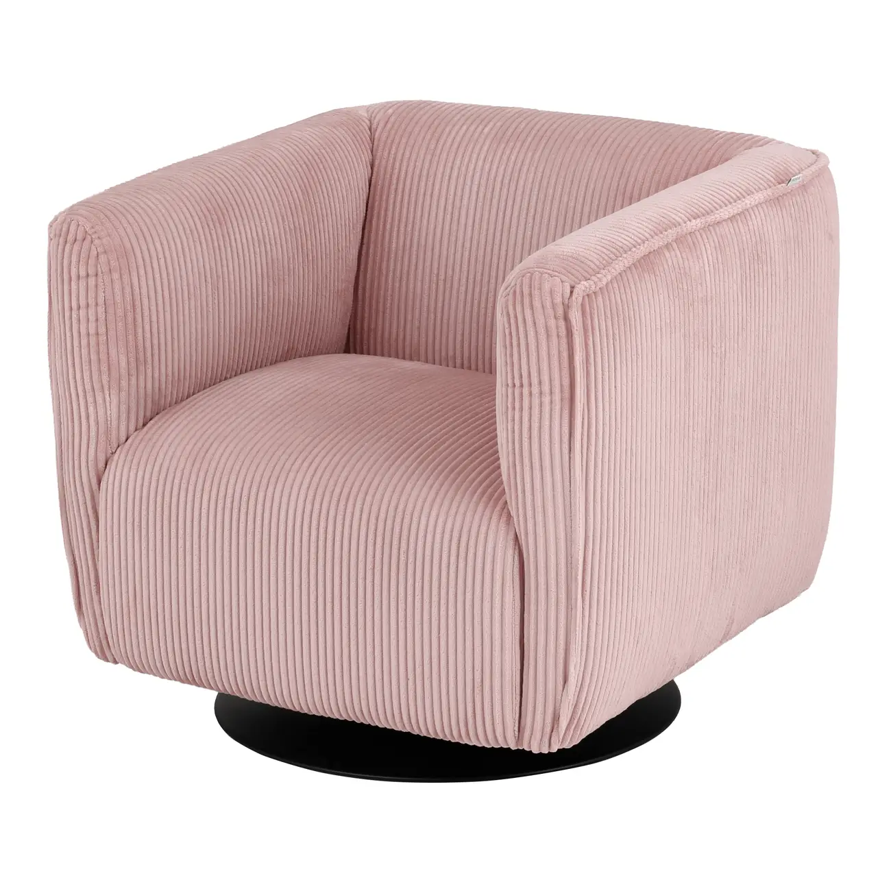 POLTRONA GIRATÓRIA RUBIK - QUARTZO ROSA/PRETO - Foto 2