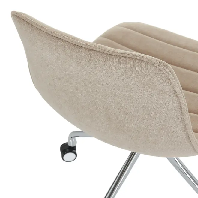 CADEIRA HOME OFFICE CONFIDENT - CROMADO/CAMELO - Foto 8
