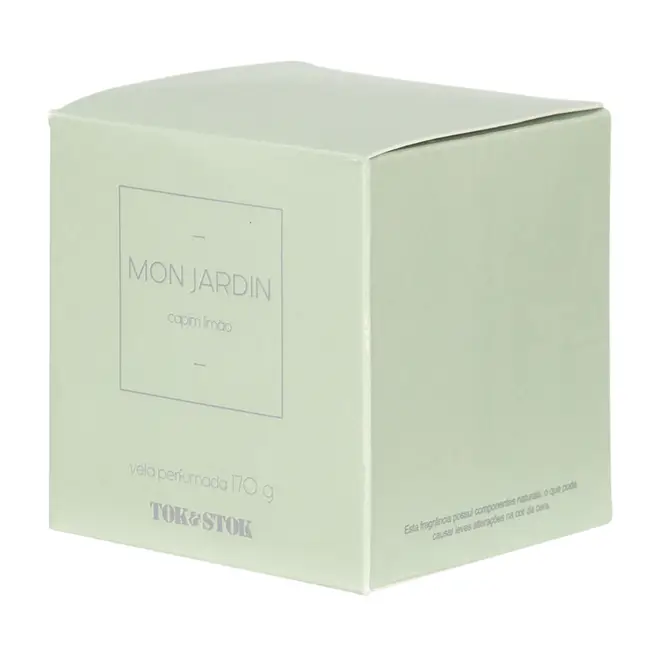 VELA PERFUMADA POTE CAPIM LIMÃO MON JARDIN - SÁLVIA/BRANCO - Foto 8