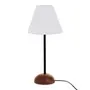 LUMINÁRIA DE MESA PILAR C/CUP M - NOZES/BRANCO - Foto 2