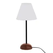 LUMINÁRIA DE MESA PILAR C/CUP M - NOZES/BRANCO - Foto 2