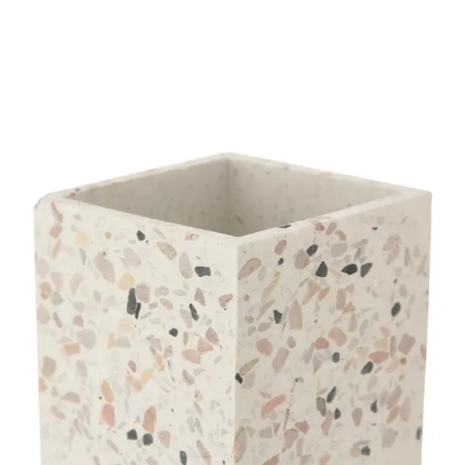 ORGANIZADOR DE BANCADA 8 CM X 8 CM TERRAZZO - BRANCO/KONKRET - Foto 4