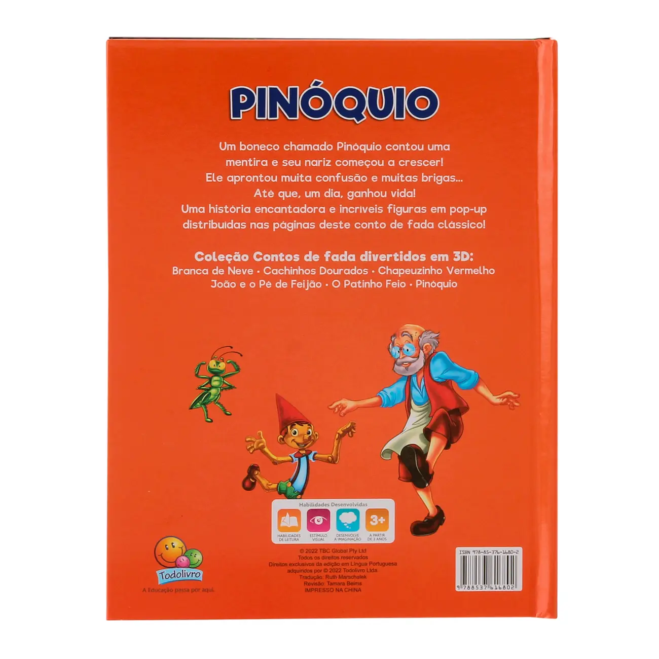 CONTOS DE FADA DIVERTIDOS EM 3D: PINOQUIO LIVRO INFANTIL - MULTICOR - Foto 4