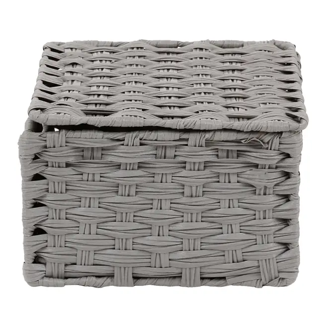 CESTO DOBRÁVEL 24 CM X 24 CM X 15 CM NID - CINZA PROVENCE - Foto 7