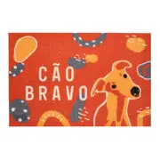 CAPACHO 40 CM X 60 CM CÃO BRAVO - CORES CALEIDOCOLOR - Foto 1