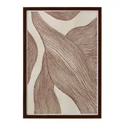 QUADRO I 50 CM X 35 CM ORGANIC LINES - CASTANHO/MARROM - Foto 1