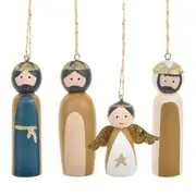 PINGENTE REIS COM 4 PEÇAS NATAL ASTRAL - MULTICOR - Foto 1