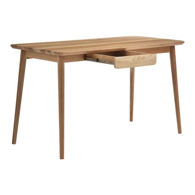 MESA 1 GAVETA 1,30 M X 65 CM SKAND - CAJUEIRO JAPONÊS - Foto 3
