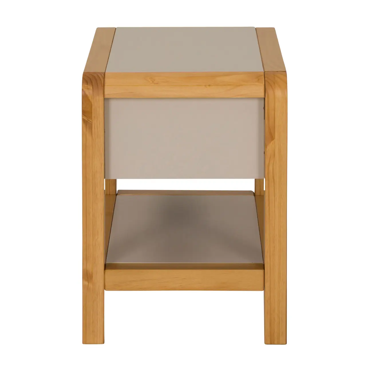 MESA DE CABECEIRA 1 GAVETA KANT - CAMELO/AMÊNDOA - Foto 4