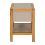 MESA DE CABECEIRA 1 GAVETA KANT - CAMELO/AMÊNDOA - Foto 4