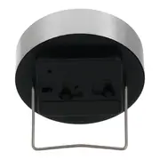 RELÓGIO DE MESA AL-BRUSHED 9 CM - ALUMÍNIO/PRETO - Foto 3