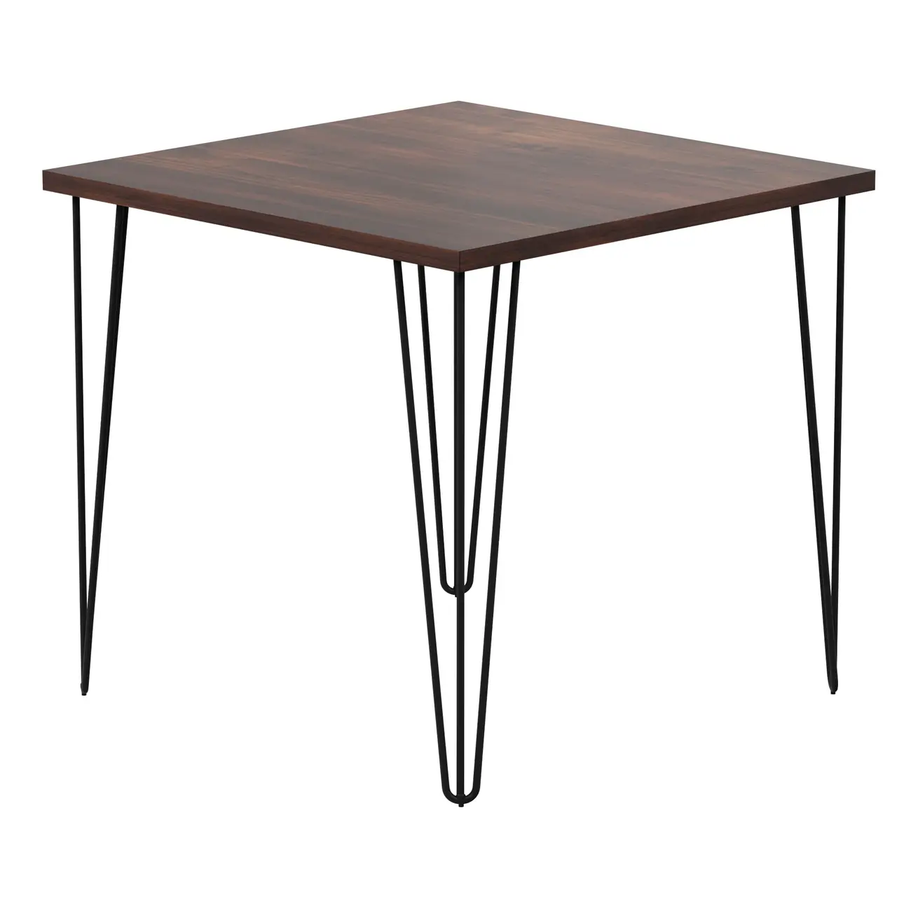 MESA DE JANTAR MESA 80 CM X 80 CM ZAHARA - PRETO/NOZES RÚSTICO - Foto 7