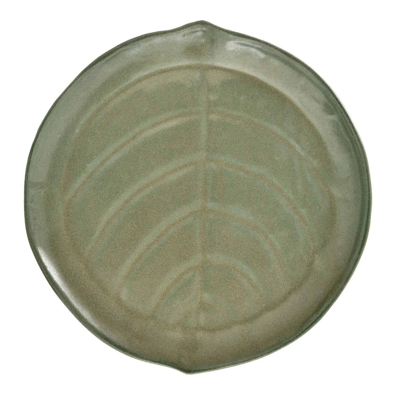 PRATO PARA BOLO 33 CM FOLHA - VERDE - Foto 1
