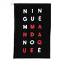 PANO DE PRATO TUDO OU TUDO NINGUÉM - PRETO/VERMELHO - Foto 1