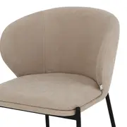 CADEIRA DE JANTAR KRONBLAD - PRETO/BEGE - Foto 6