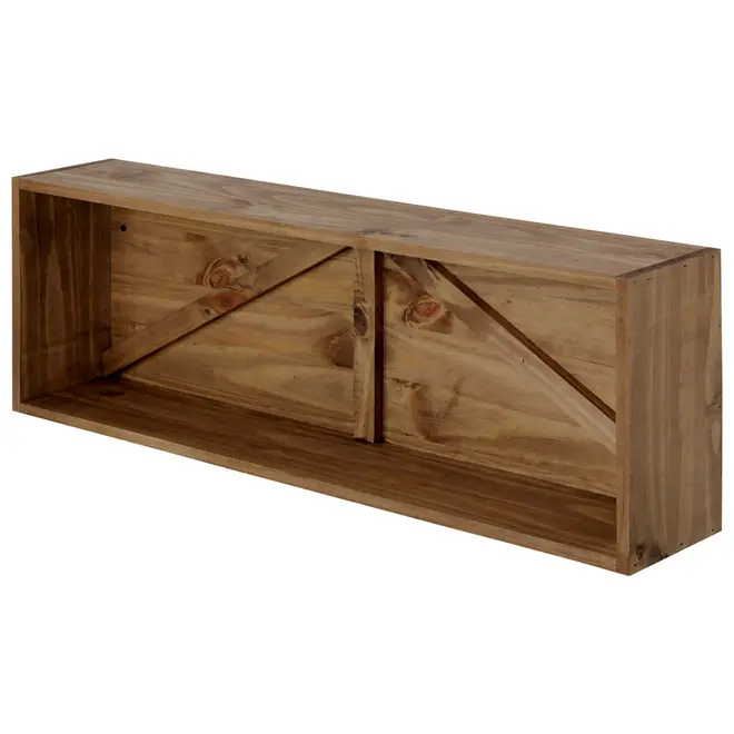 NICHO 30 CM X 90 CM X 16 CM CRATES - ENCERADO CASTANHO - Foto 2