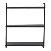 ESTANTE DE PAREDE 83 CM X 97 CM WALL TECH - PRETO/PRETO - Foto 1