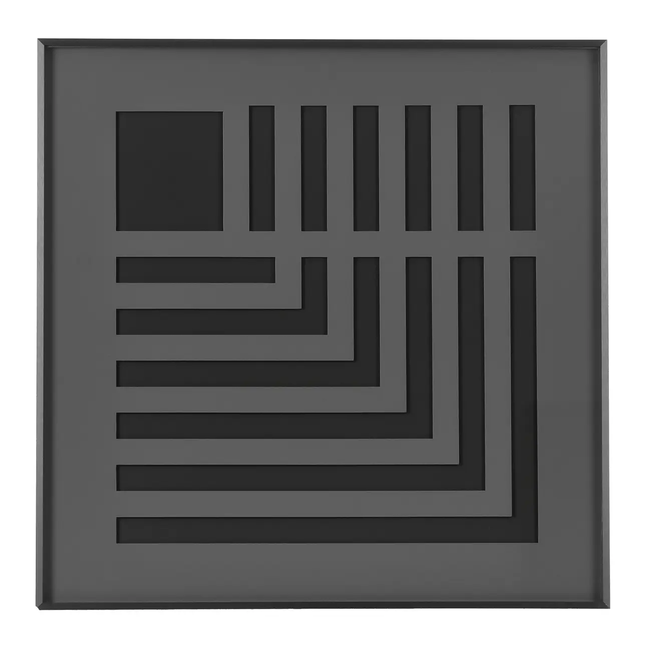 QUADRO 55 CM X 55 CM UNNAMED - CINZA/KONKRET - Foto 4