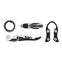 KIT PARA VINHO COM 4 PEÇAS TICINO - PRETO/INOX - Foto 1