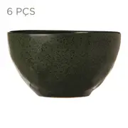 JOGO TIGELA 13 CM C/6 PÇS GEO ORGÂNICO - VERDE ESCURO/PRETO - Foto 1