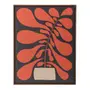 QUADRO 40 CM X 51 CM HYPE BLOOM II - NOZES/TERRACOTA - Foto 1