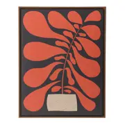 QUADRO 40 CM X 51 CM HYPE BLOOM II - NOZES/TERRACOTA - Foto 1