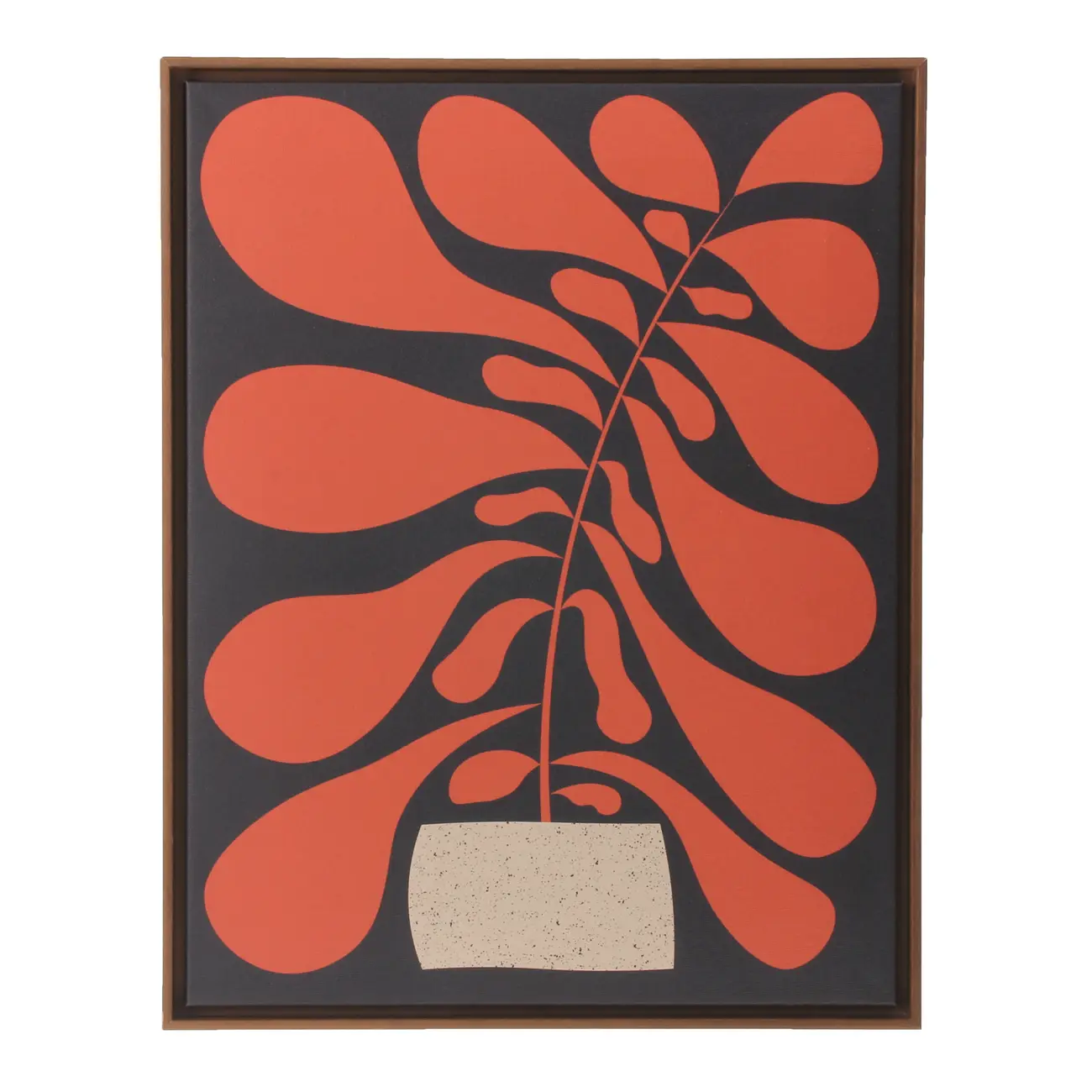 QUADRO 40 CM X 51 CM HYPE BLOOM II - NOZES/TERRACOTA - Foto 1