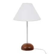 LUMINÁRIA DE MESA PILAR C/CUP A - CARVALHO/BRANCO - Foto 2