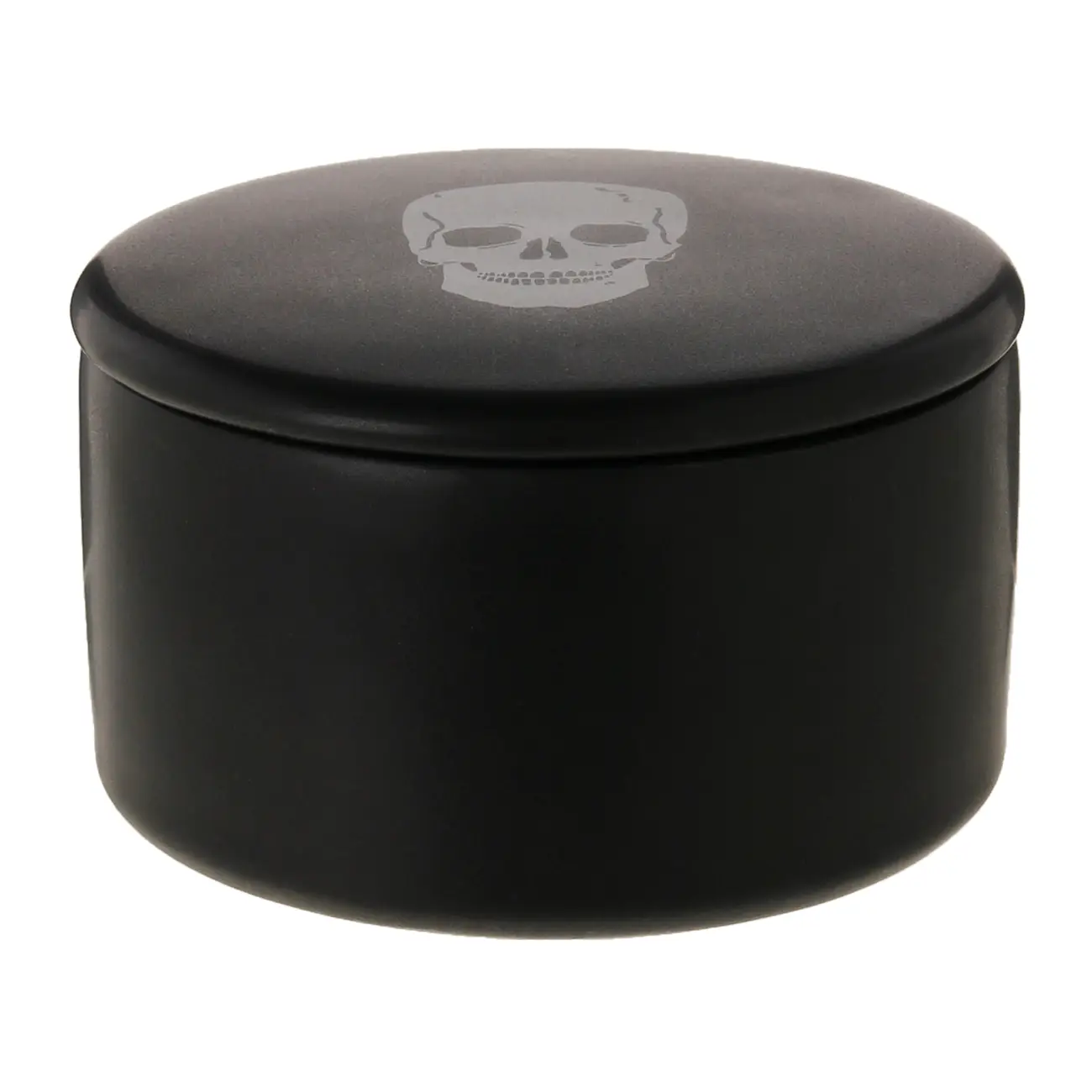 PORTA-ALGODÃO CAVEIRA - PRETO/PRETO FOSCO - Foto 1