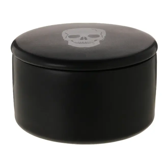 PORTA-ALGODÃO CAVEIRA - PRETO/PRETO FOSCO - Foto 1